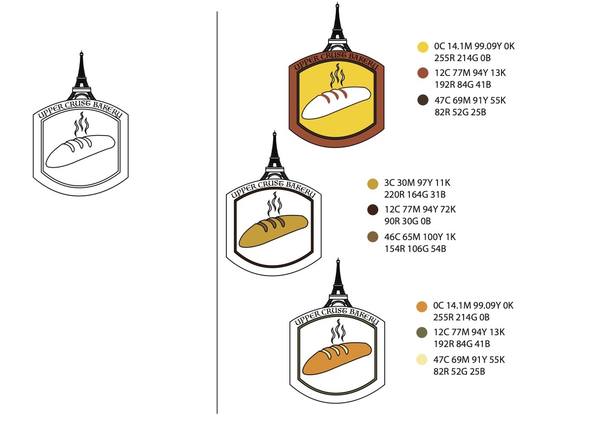 Designed the selected logo sketches with Illustrator